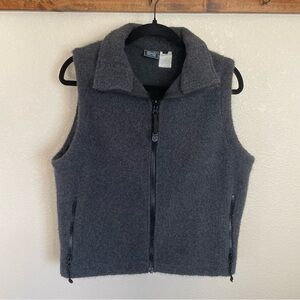 Vintage Black Ice Women’s L Grey Zip Up Vest Outdoor Cabincore Camping Hiking